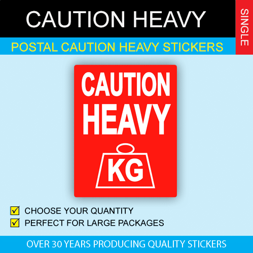 Caution Heavy Stickers
