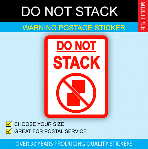 Do Not Stack Postal Stickers