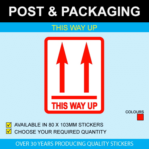 This Way Up Postal Stickers