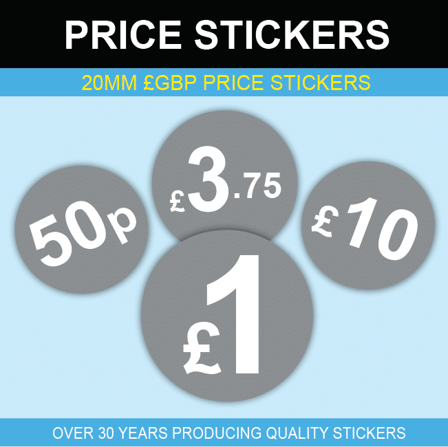 200 Price Stickers Buy One Get One Half Price Stickers 20mm