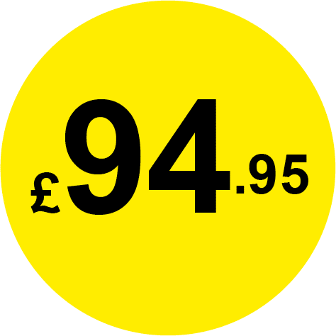 Permanent Adhesive - Black &amp; Yellow 30mm Price Stickers / Labels From &pound;17.95 ...
