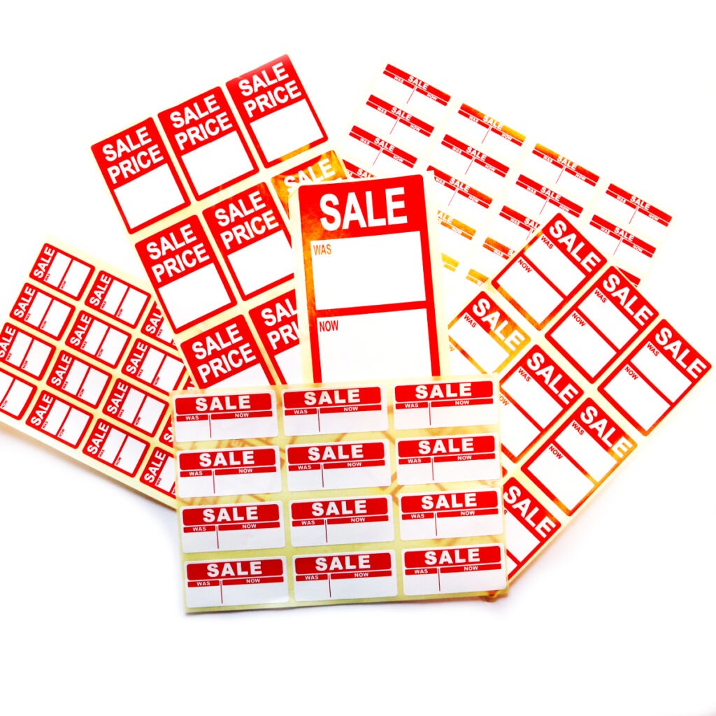  printed stickers for discounts